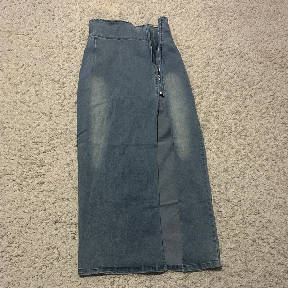 Fashion Nova Denim Maxi Skirt